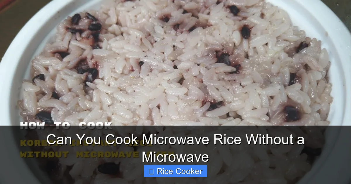 Can You Cook Microwave Rice Without a Microwave