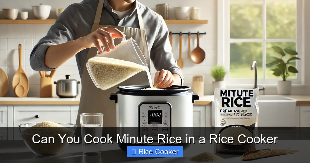 Can You Cook Minute Rice in a Rice Cooker