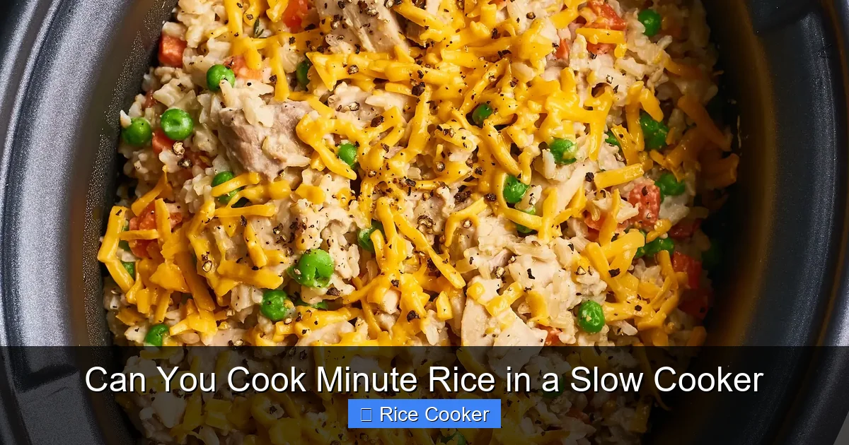 Can You Cook Minute Rice in a Slow Cooker