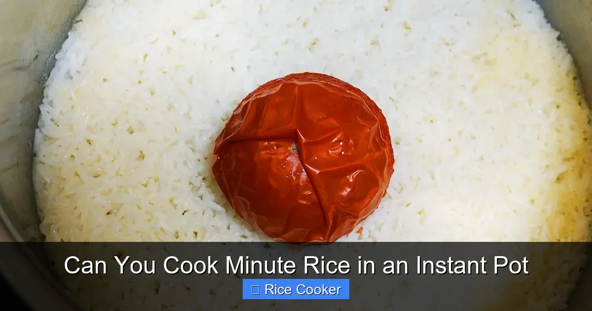 Can You Cook Minute Rice in an Instant Pot
