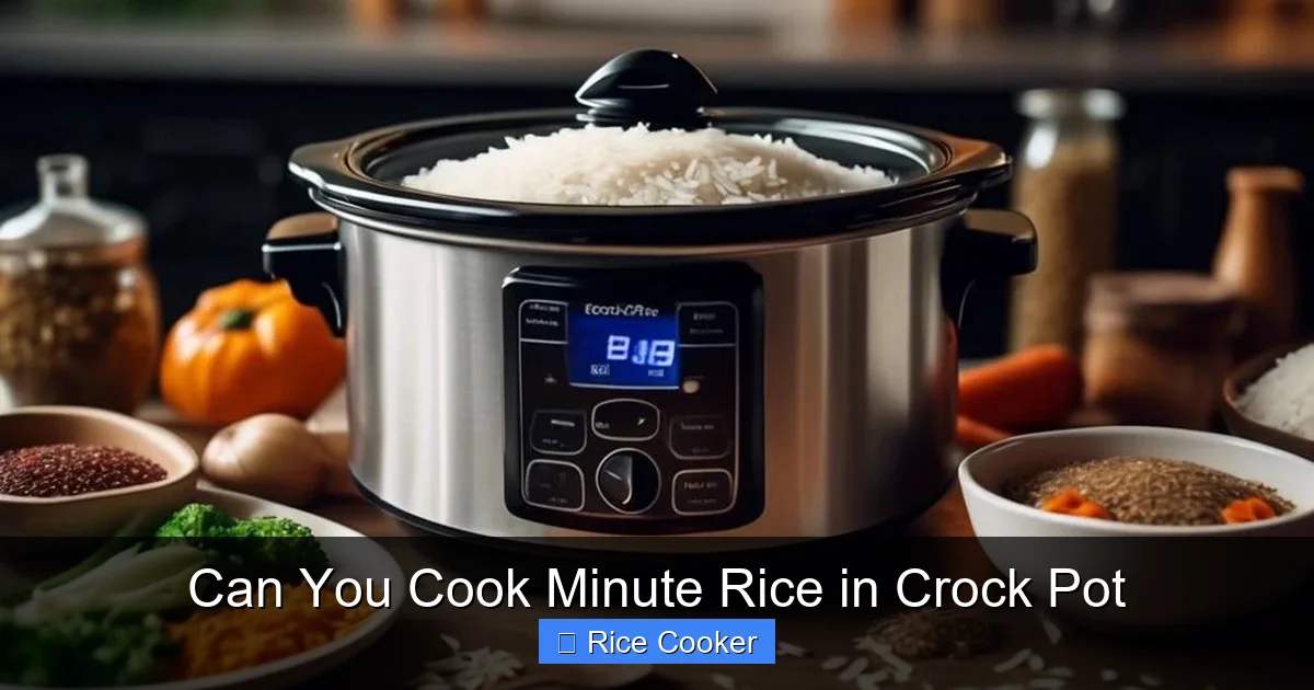 Can You Cook Minute Rice in Crock Pot