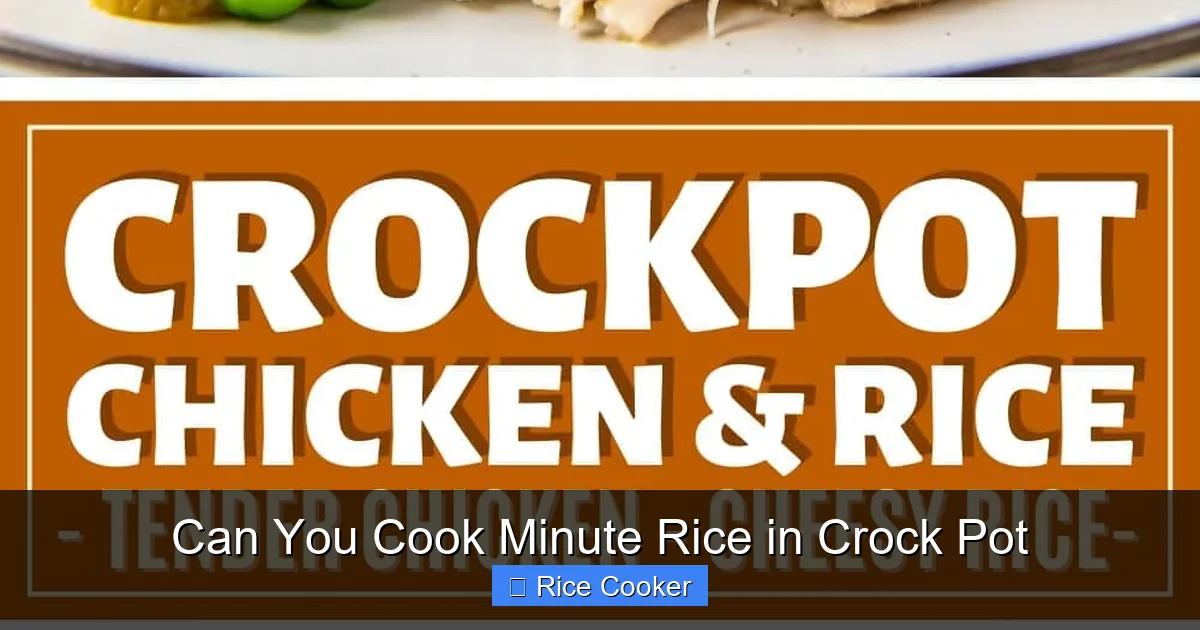 Can You Cook Minute Rice in Crock Pot