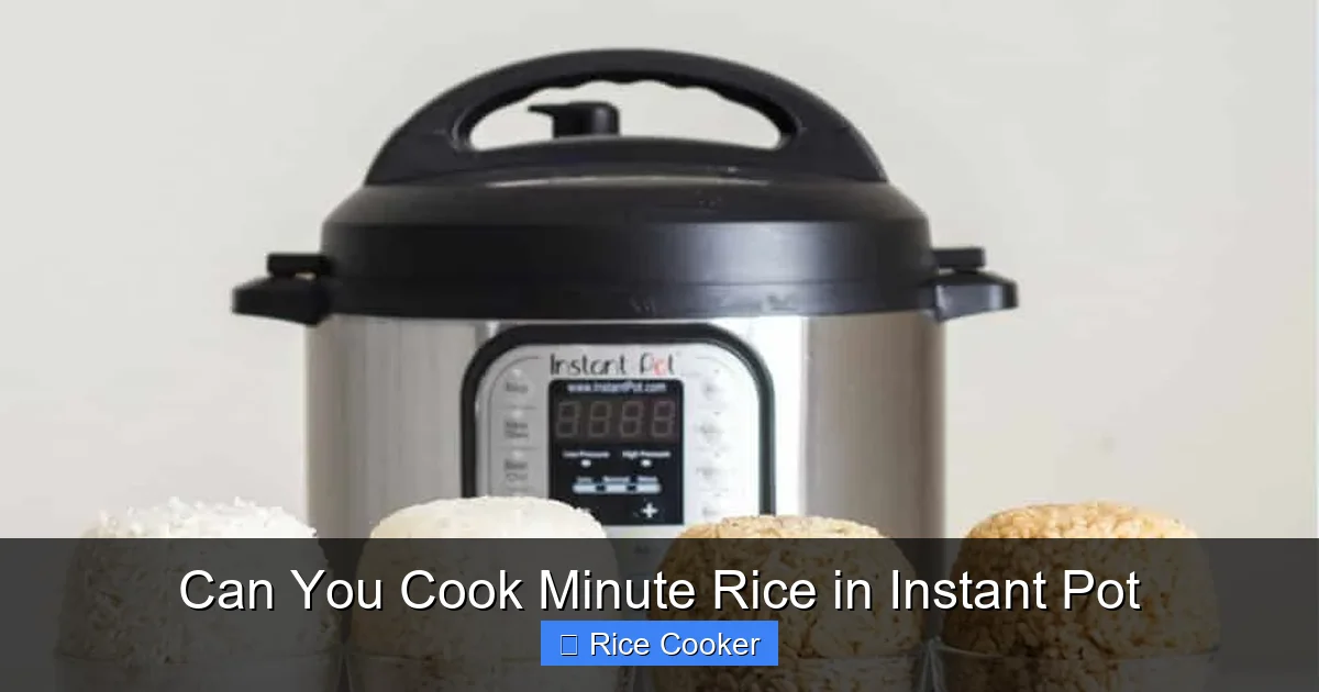 Can You Cook Minute Rice in Instant Pot