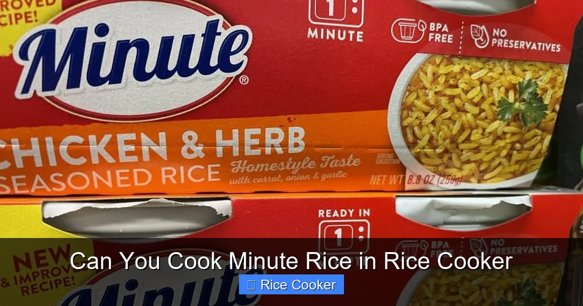 Can You Cook Minute Rice in Rice Cooker