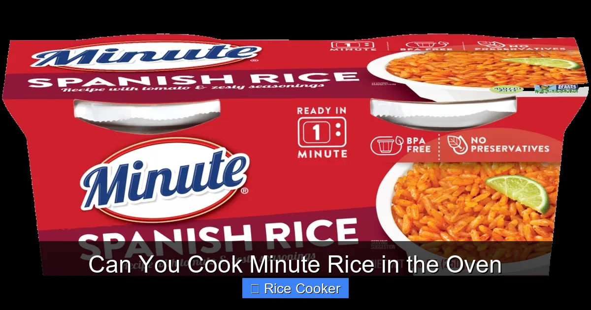 Can You Cook Minute Rice in the Oven