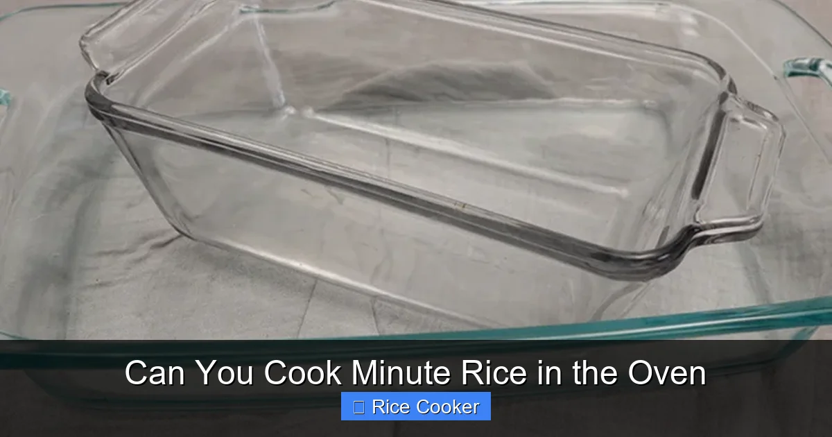 Can You Cook Minute Rice in the Oven