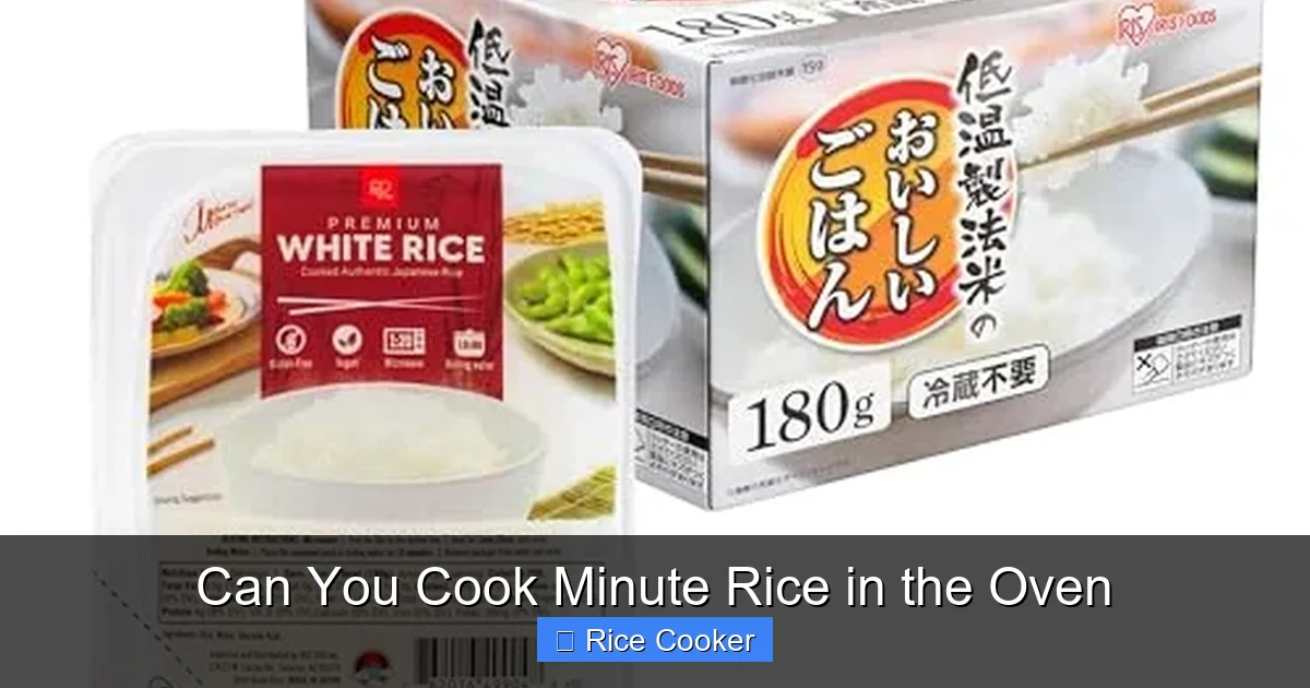 Can You Cook Minute Rice in the Oven