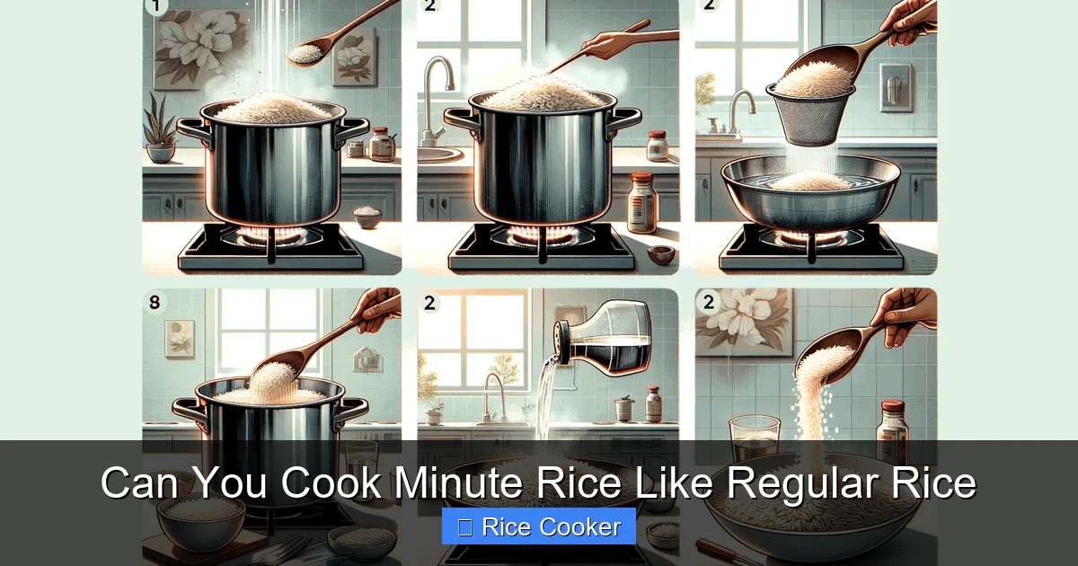Can You Cook Minute Rice Like Regular Rice