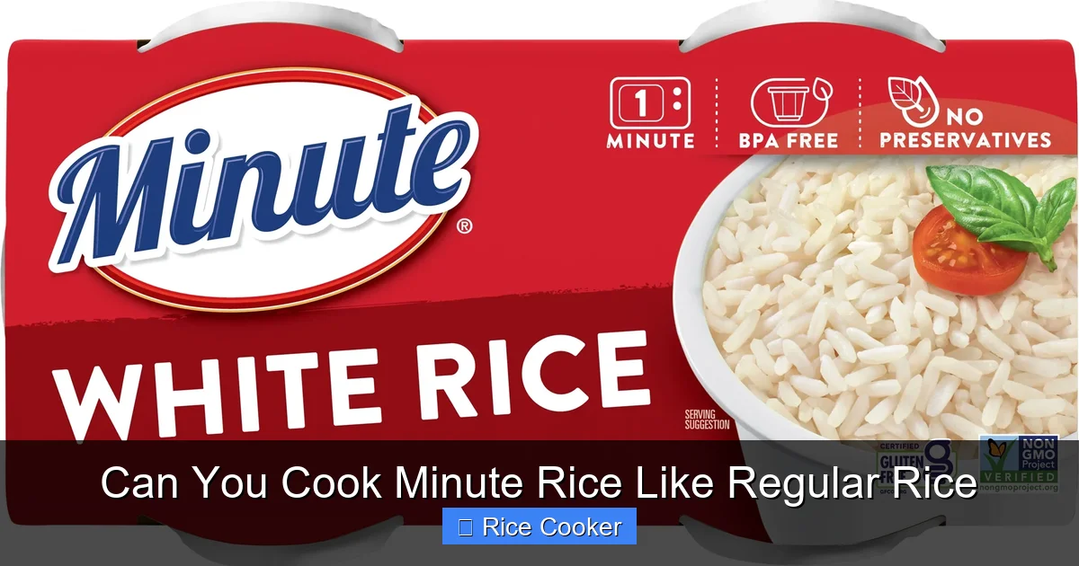 Can You Cook Minute Rice Like Regular Rice