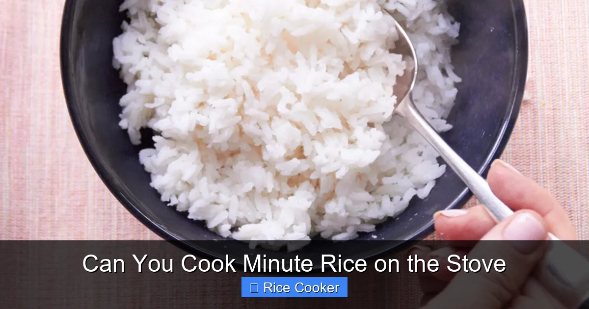 Can You Cook Minute Rice on the Stove