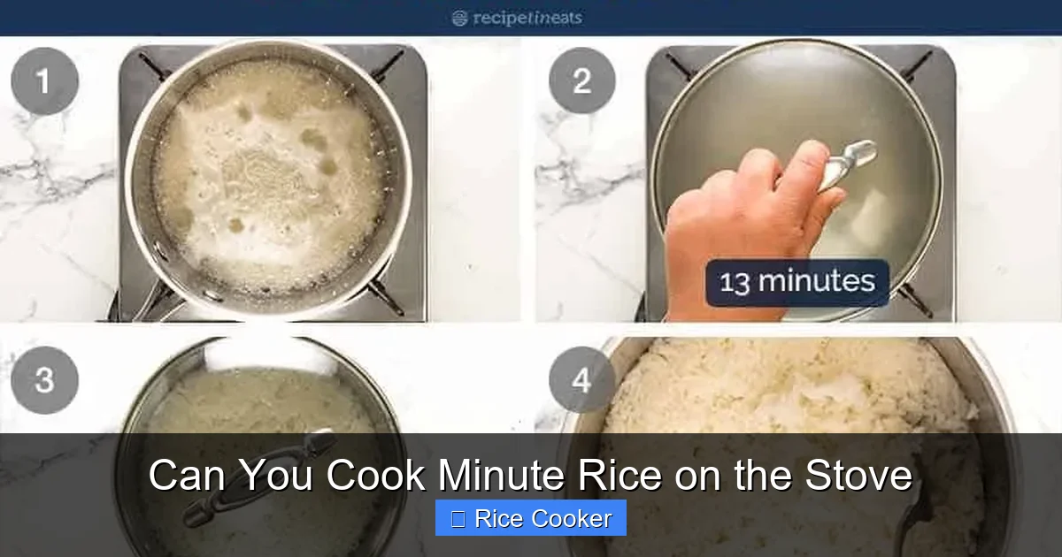 Can You Cook Minute Rice on the Stove