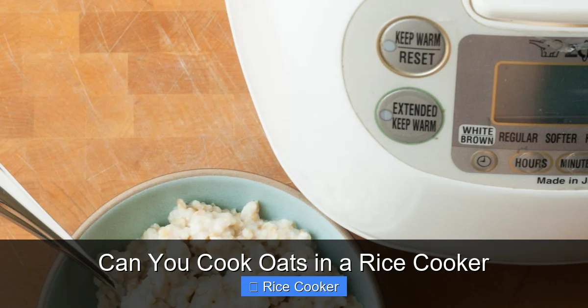 Can You Cook Oats in a Rice Cooker