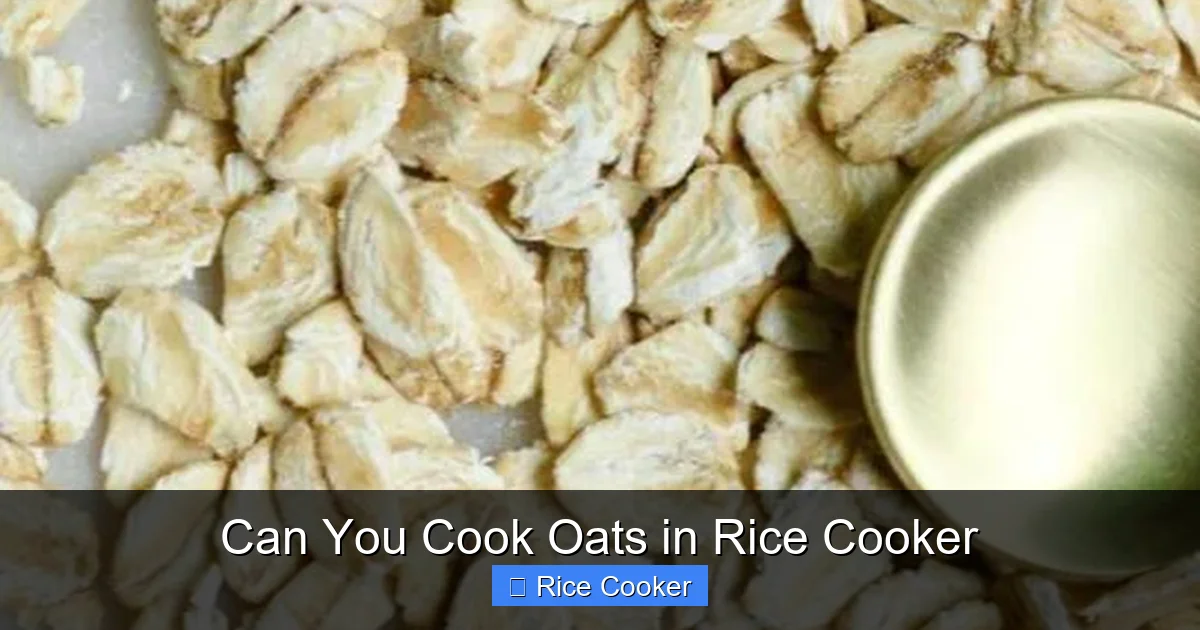 Can You Cook Oats in Rice Cooker