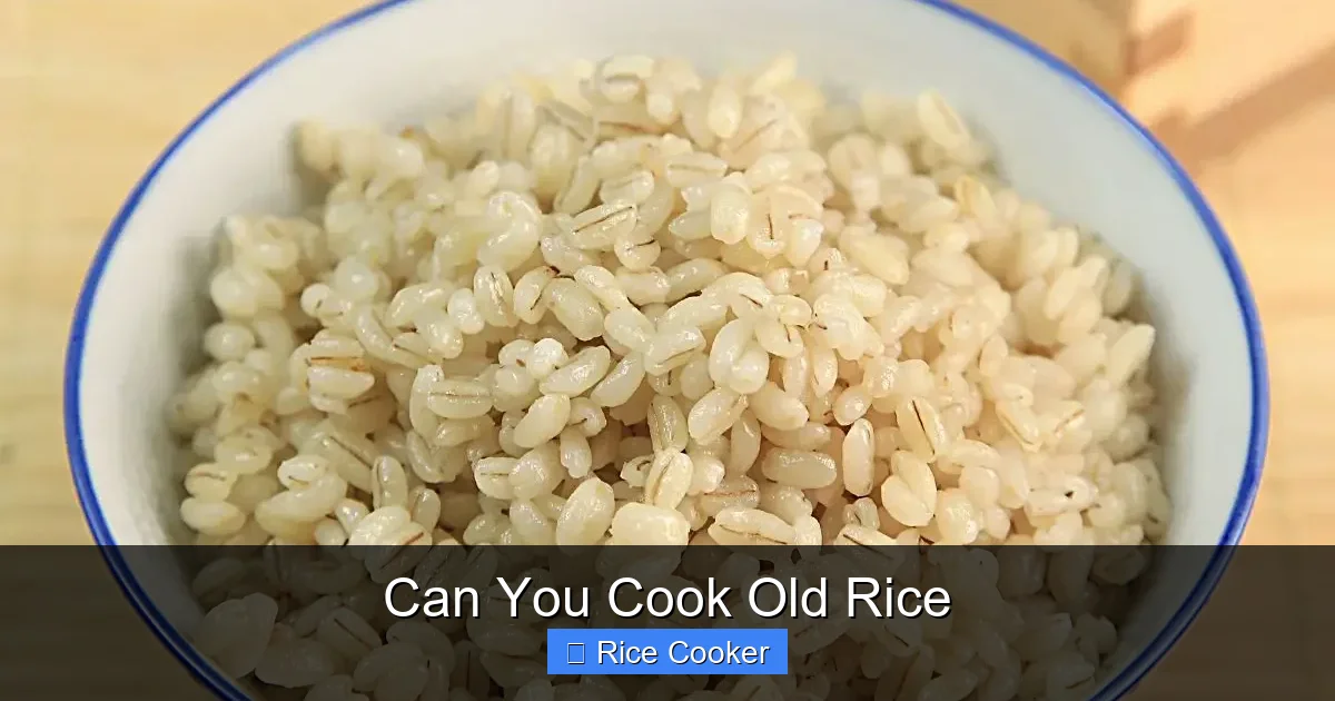 Can You Cook Old Rice