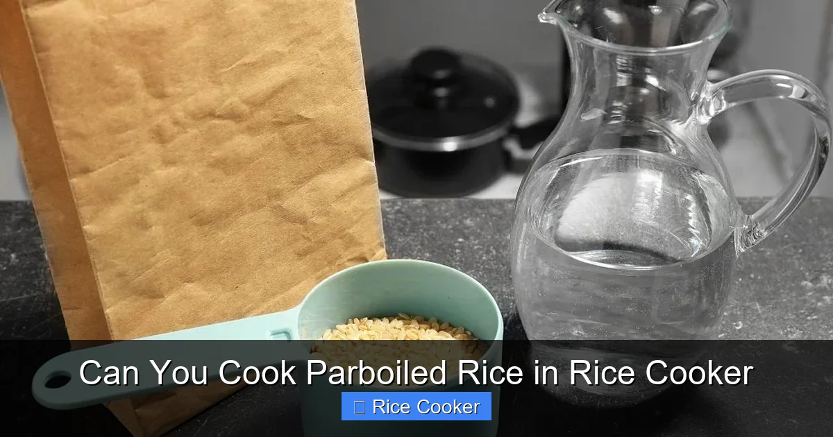 Can You Cook Parboiled Rice in Rice Cooker