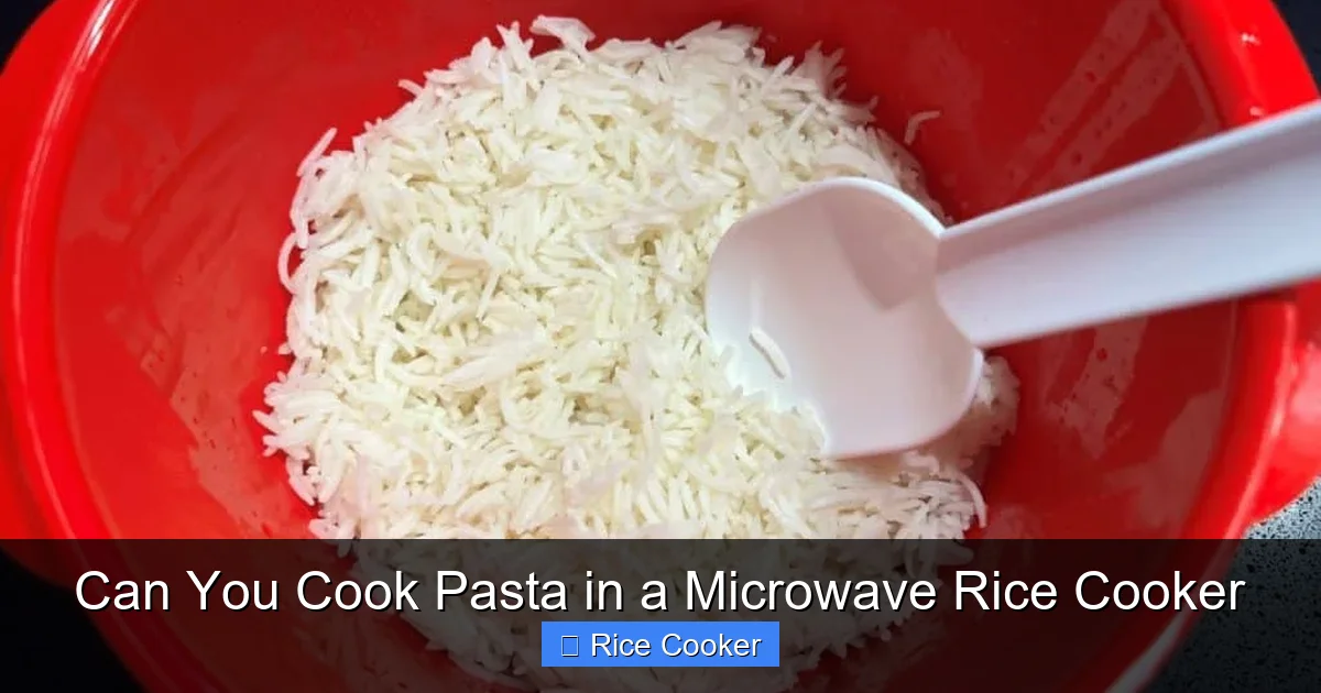 Can You Cook Pasta in a Microwave Rice Cooker