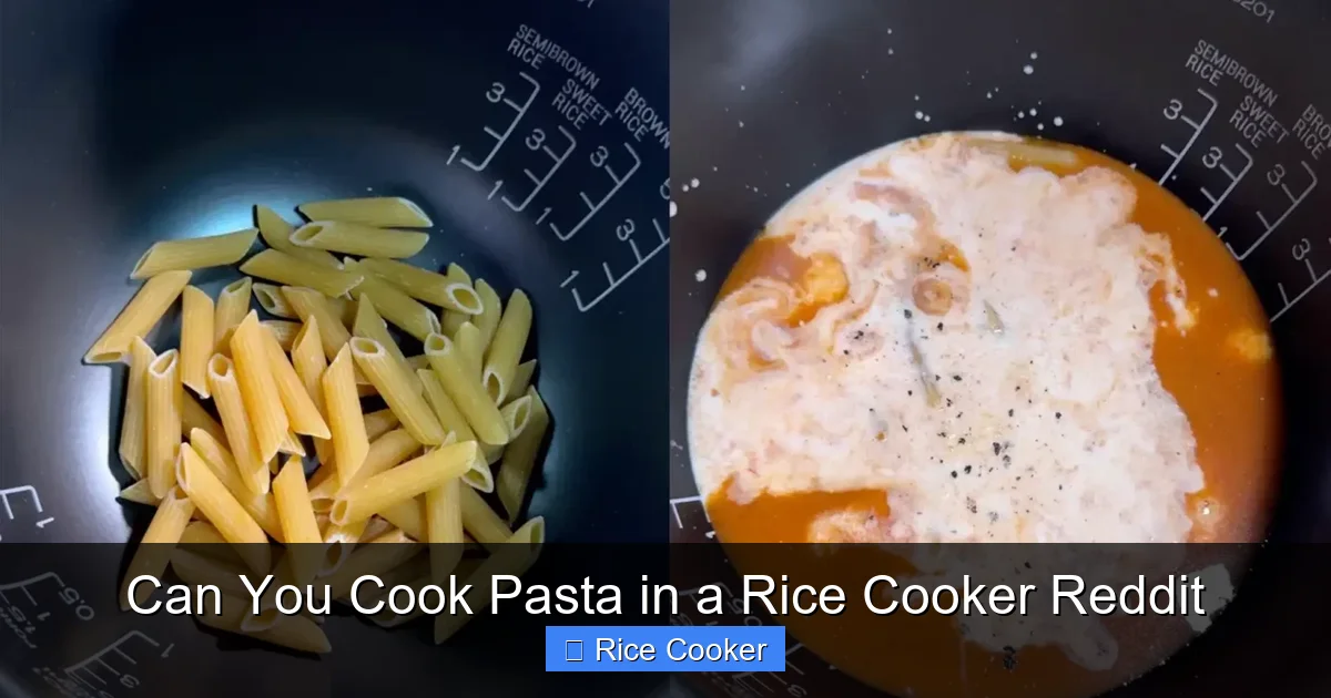 Can You Cook Pasta in a Rice Cooker Reddit