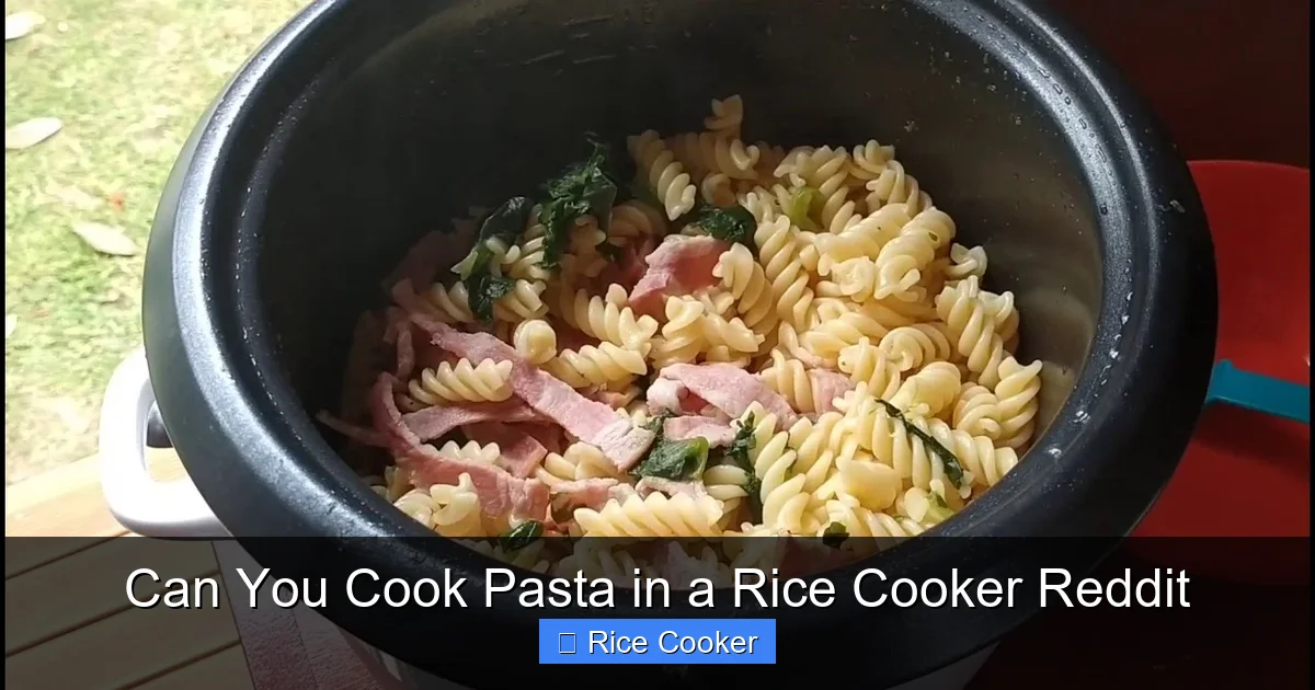 Can You Cook Pasta in a Rice Cooker Reddit