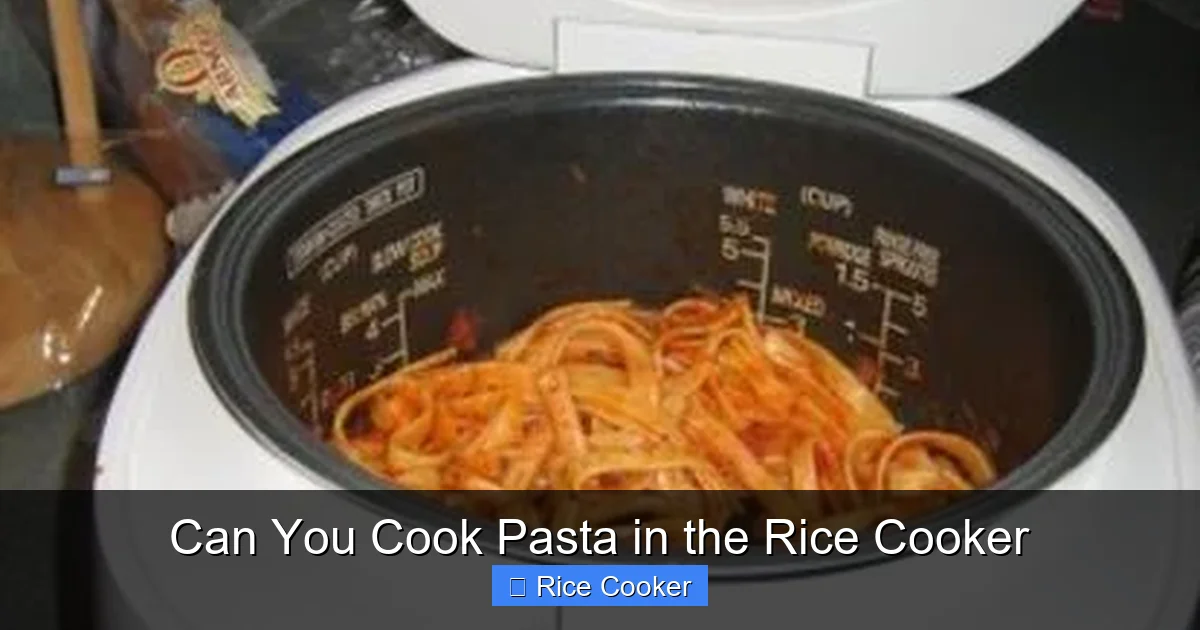 Can You Cook Pasta in the Rice Cooker