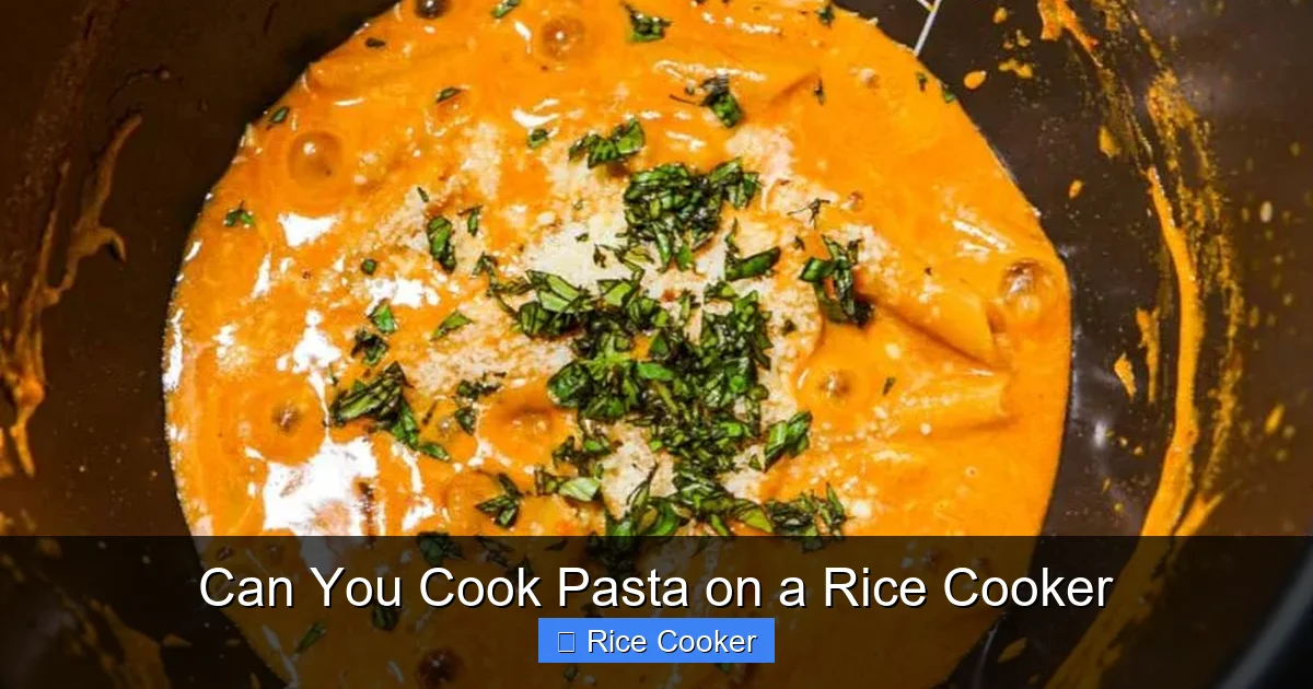 Can You Cook Pasta on a Rice Cooker