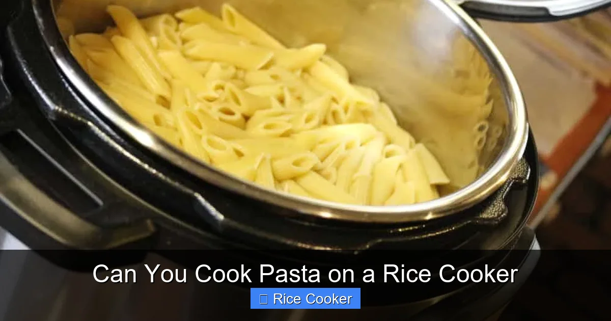 Can You Cook Pasta on a Rice Cooker