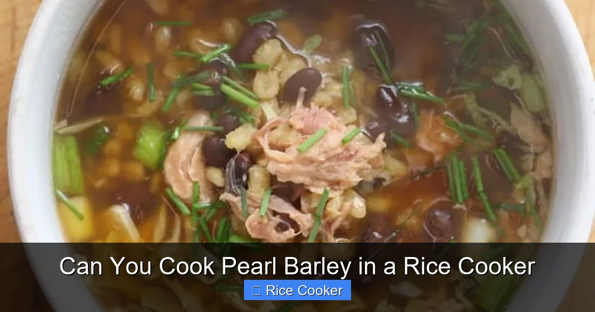 Can You Cook Pearl Barley in a Rice Cooker