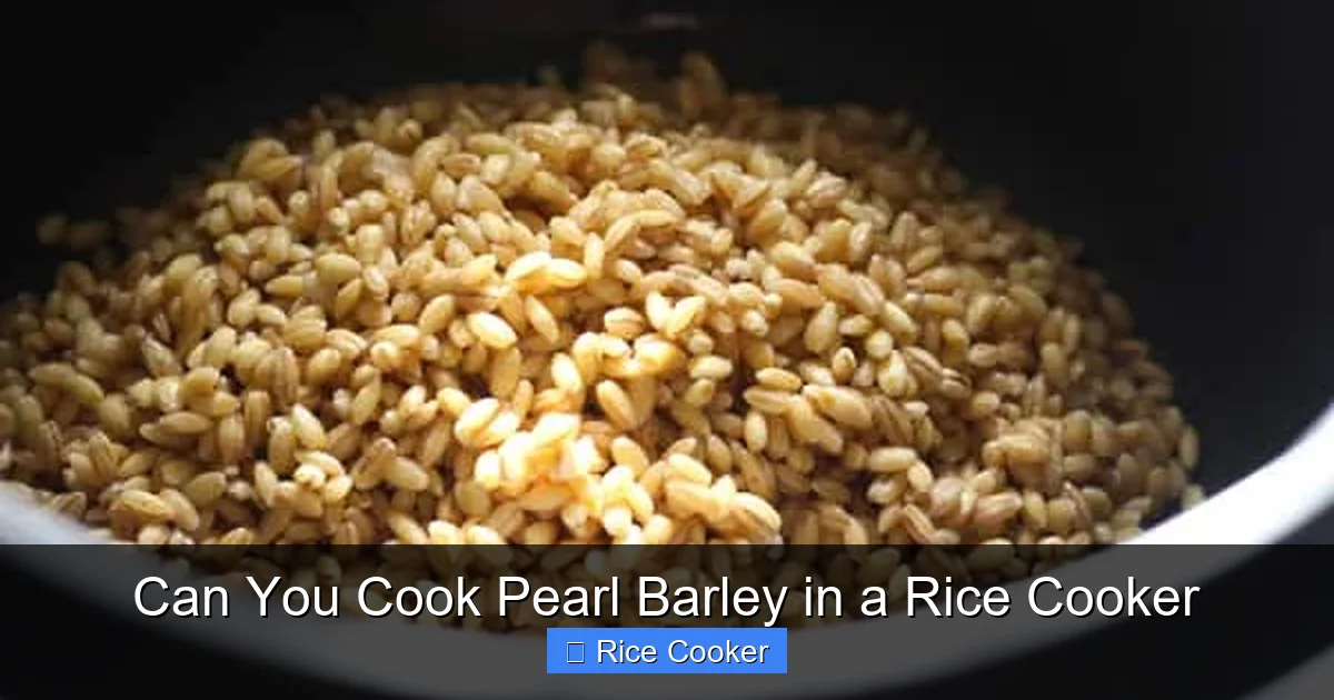 Can You Cook Pearl Barley in a Rice Cooker