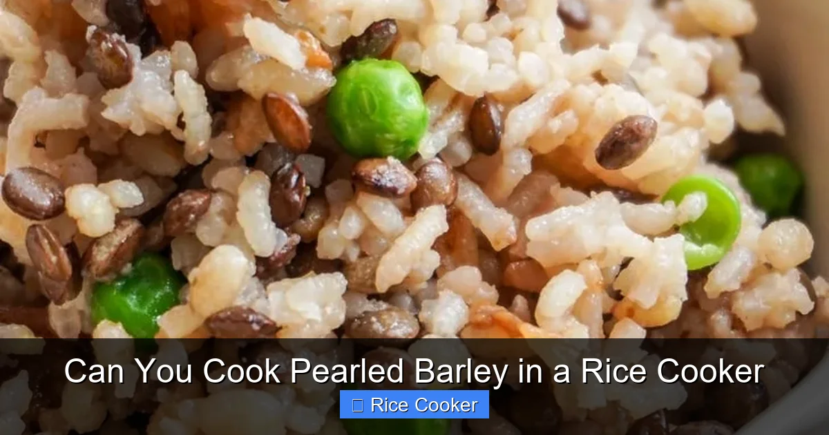 Can You Cook Pearled Barley in a Rice Cooker