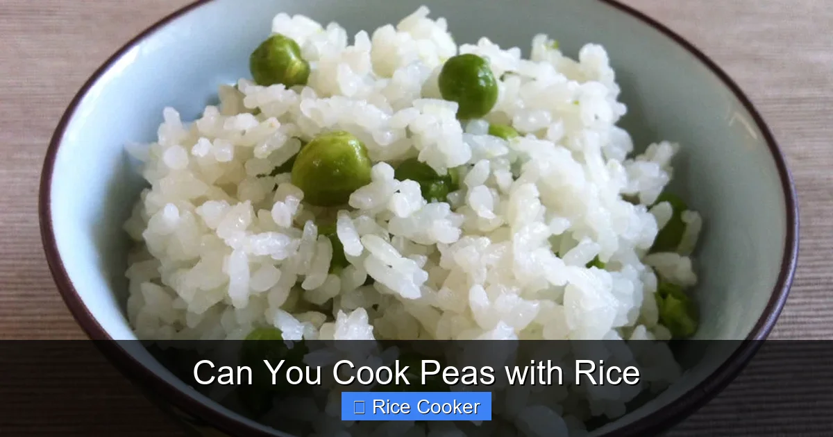 Can You Cook Peas with Rice