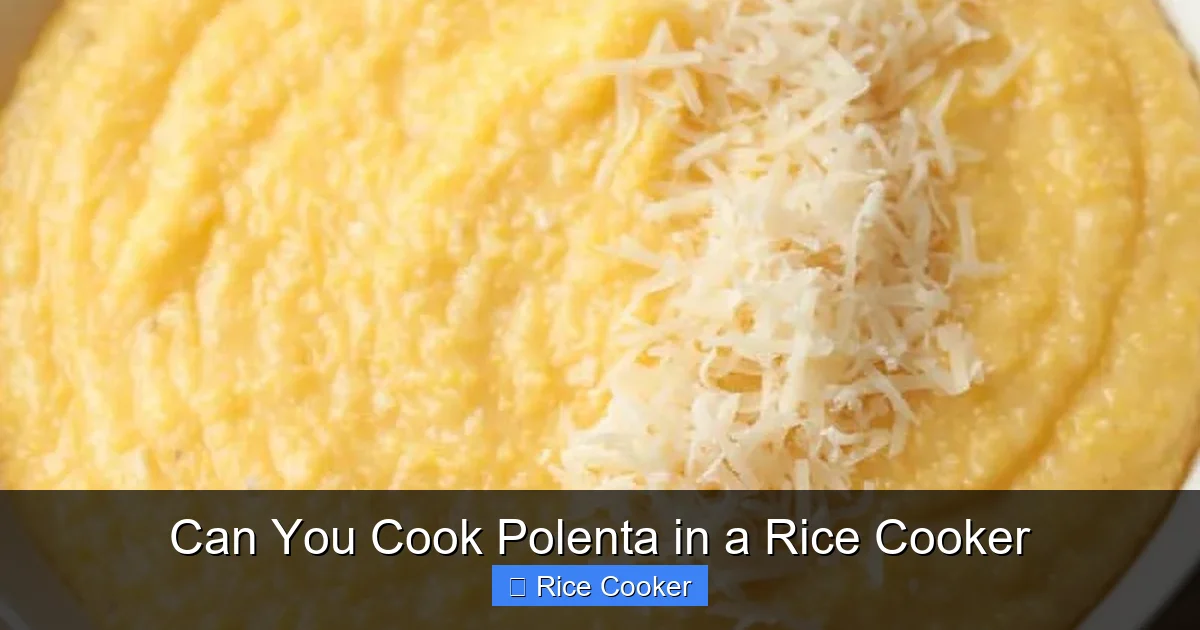 Can You Cook Polenta in a Rice Cooker