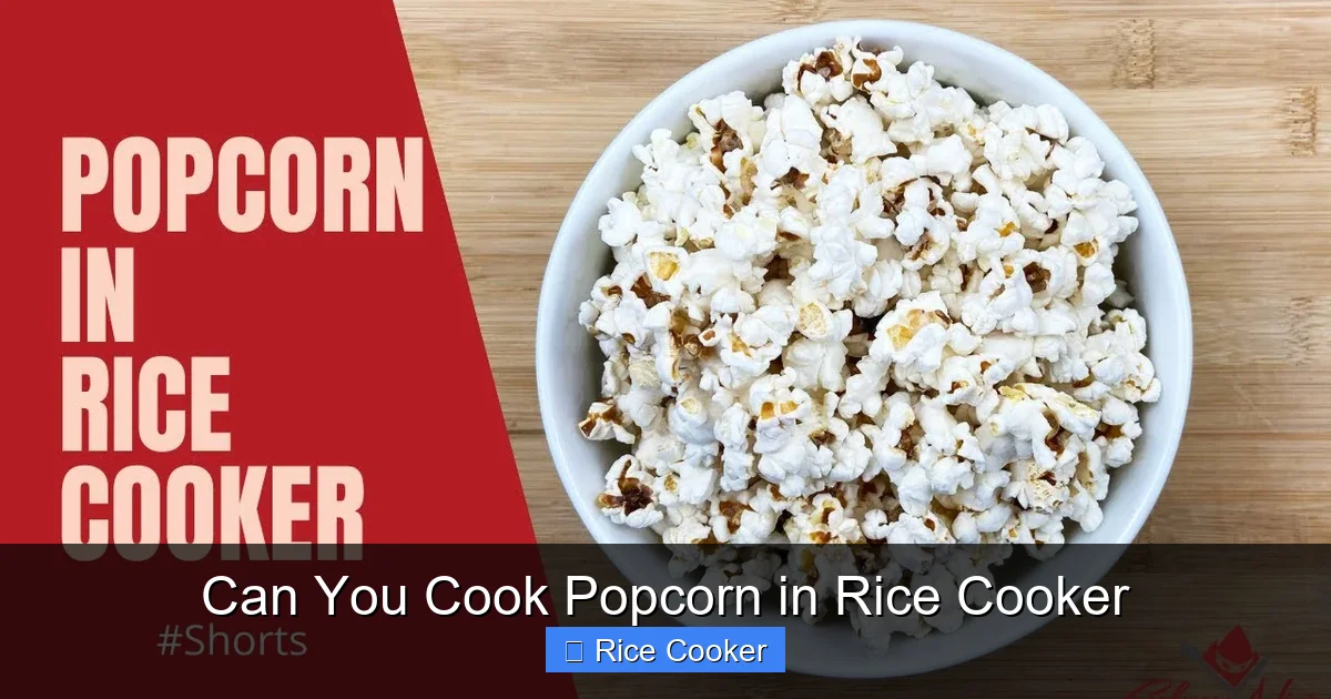 Can You Cook Popcorn in Rice Cooker