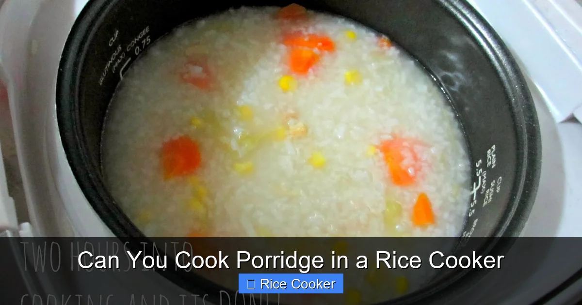 Can You Cook Porridge in a Rice Cooker