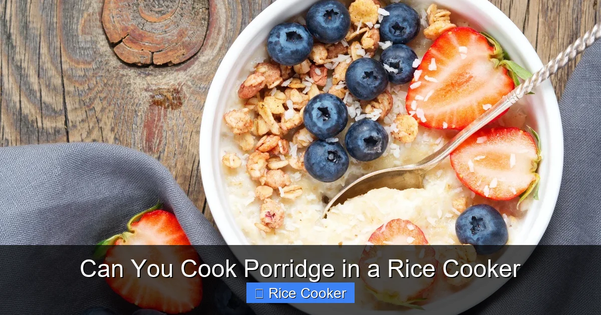 Can You Cook Porridge in a Rice Cooker