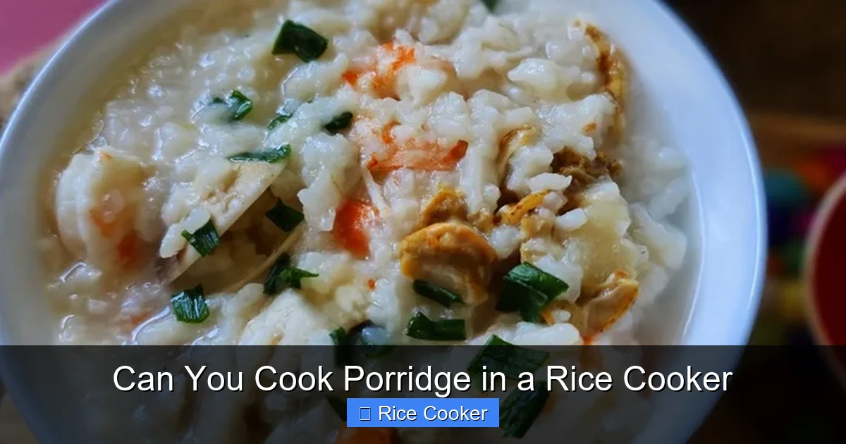 Can You Cook Porridge in a Rice Cooker