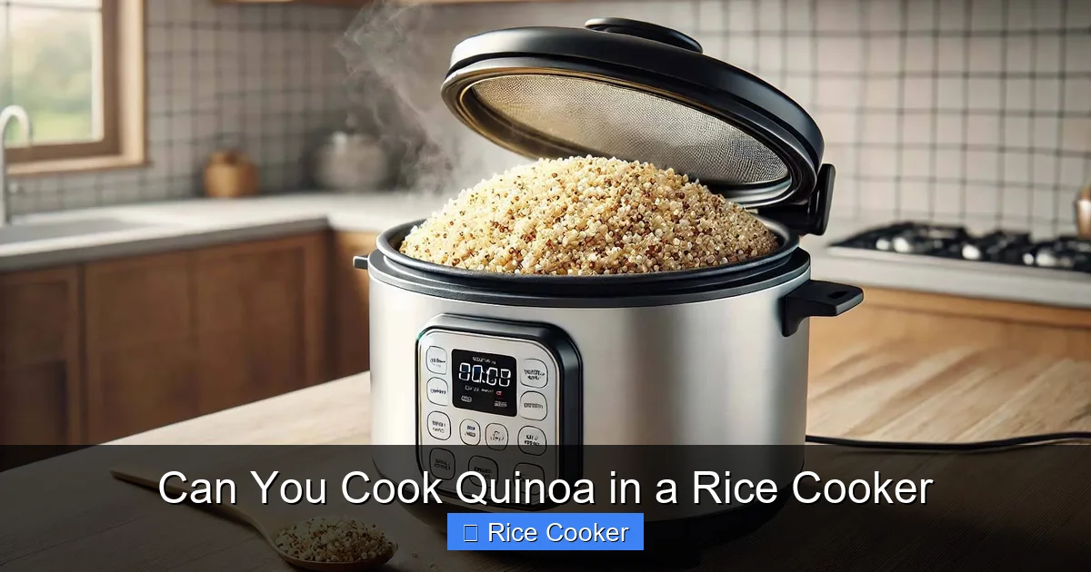 Can You Cook Quinoa in a Rice Cooker