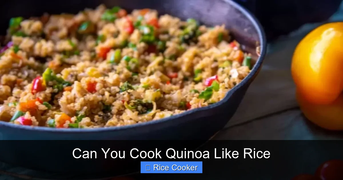 Can You Cook Quinoa Like Rice