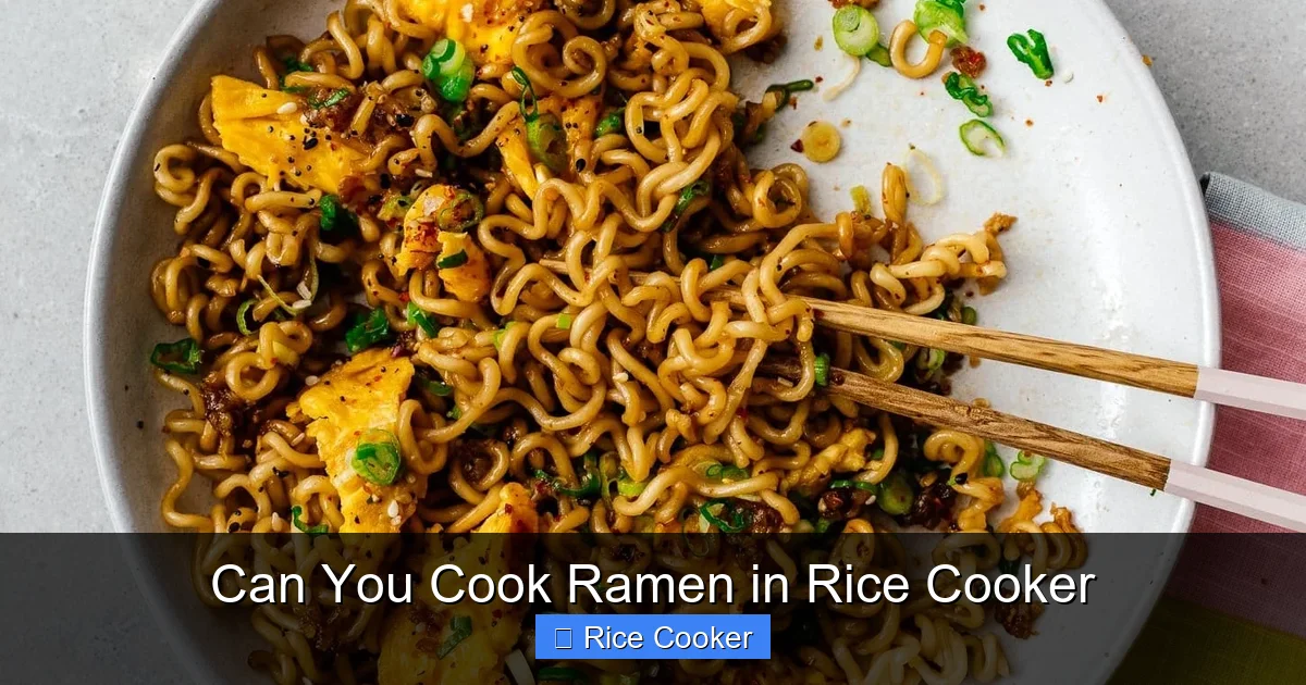 Can You Cook Ramen in Rice Cooker