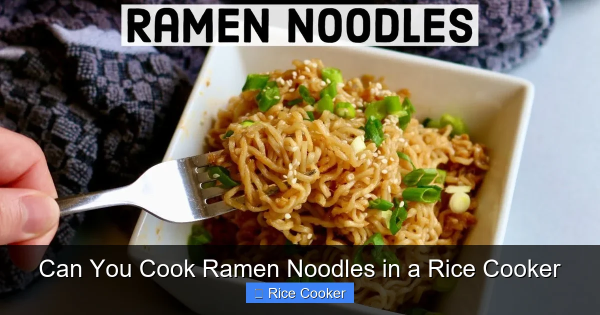 Can You Cook Ramen Noodles in a Rice Cooker