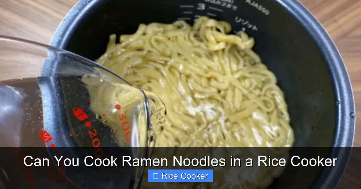 Can You Cook Ramen Noodles in a Rice Cooker
