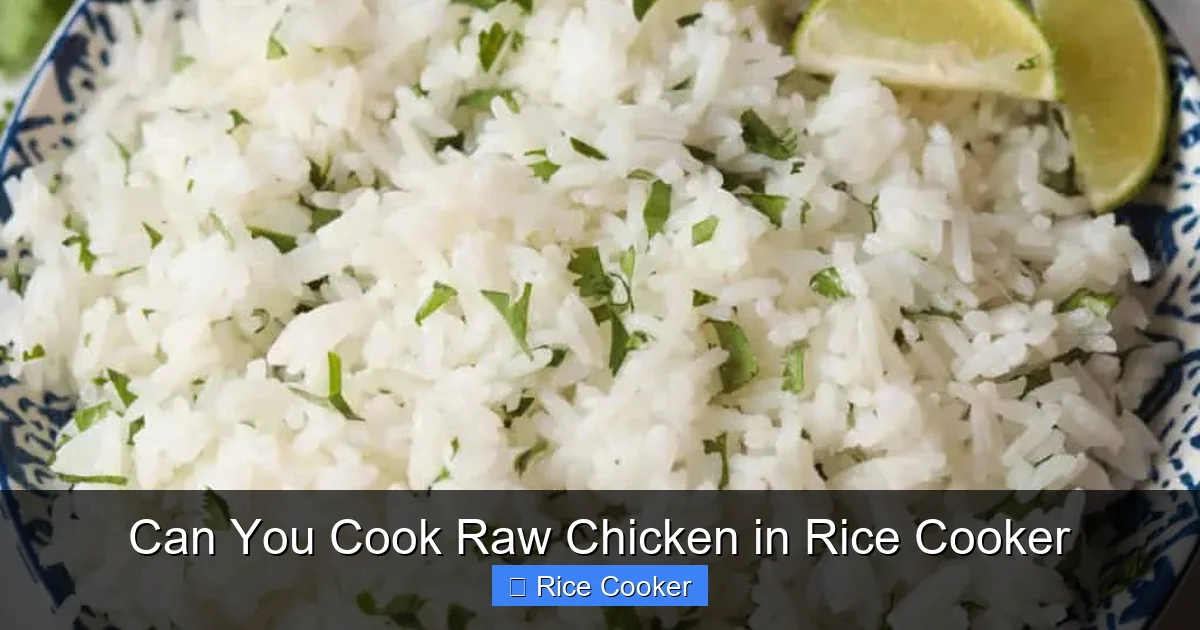 Can You Cook Raw Chicken in Rice Cooker