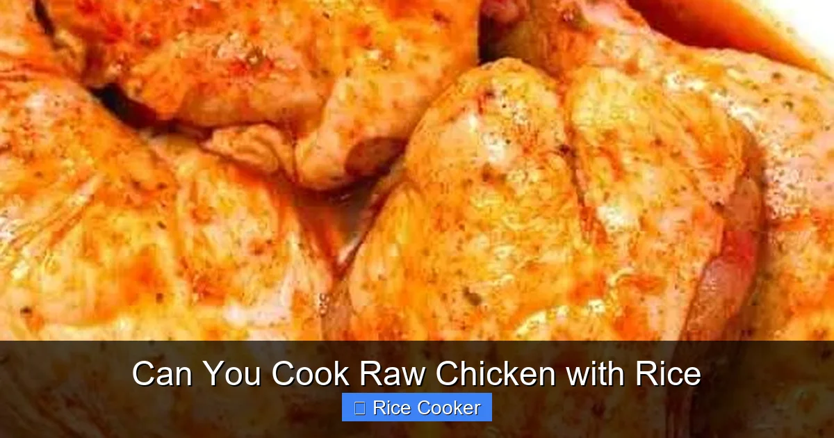 Can You Cook Raw Chicken with Rice