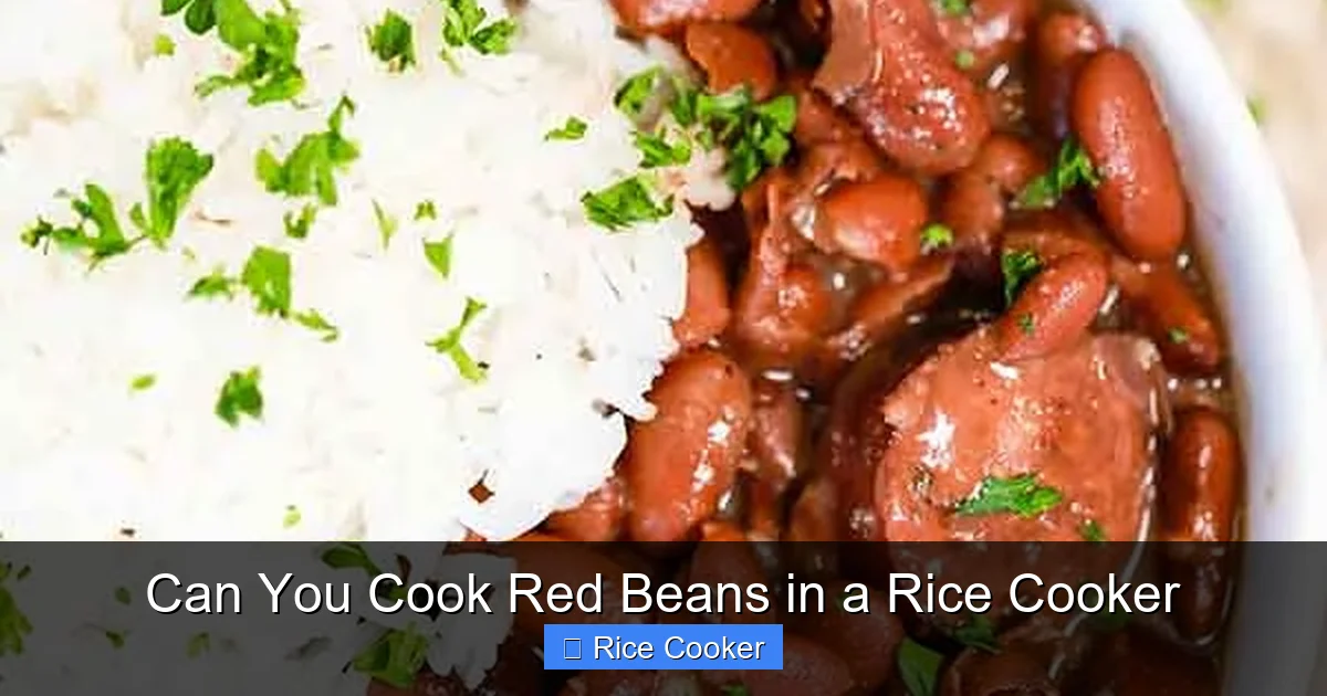 Can You Cook Red Beans in a Rice Cooker