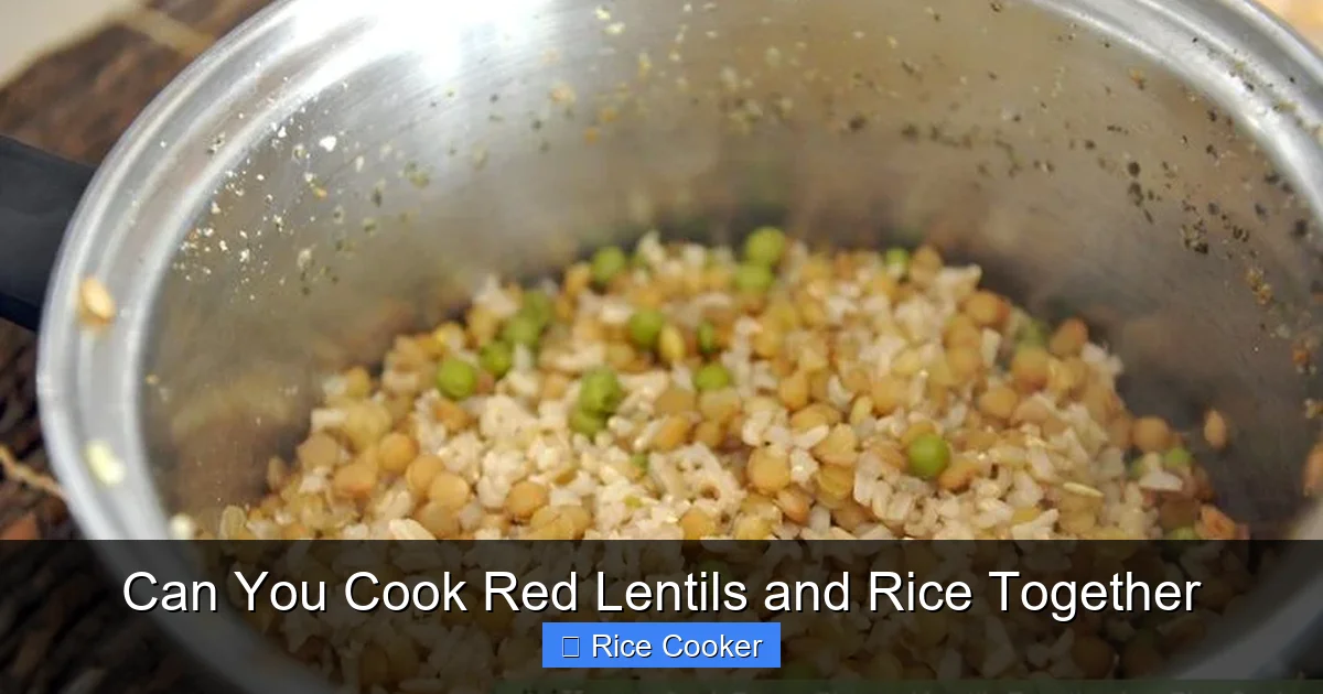 Can You Cook Red Lentils and Rice Together