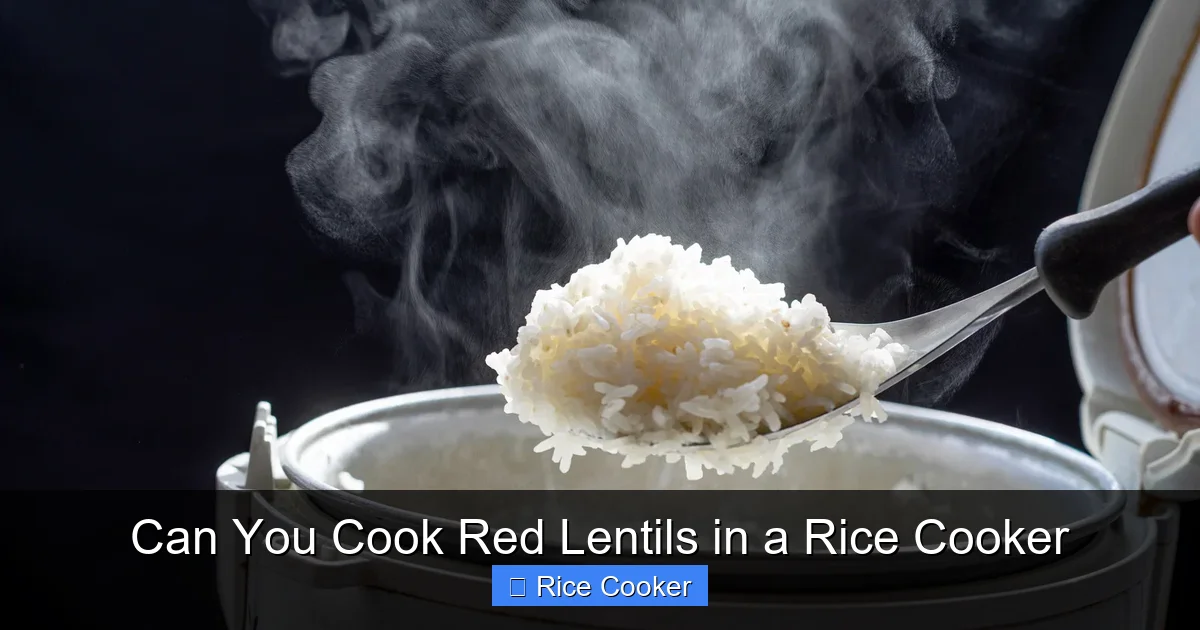 Can You Cook Red Lentils in a Rice Cooker