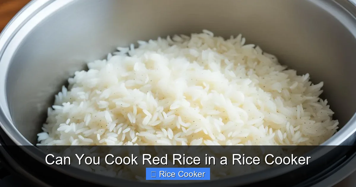 Can You Cook Red Rice in a Rice Cooker