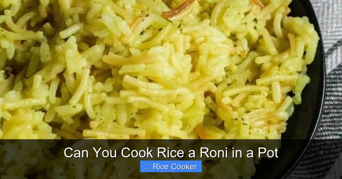Can You Cook Rice a Roni in a Pot