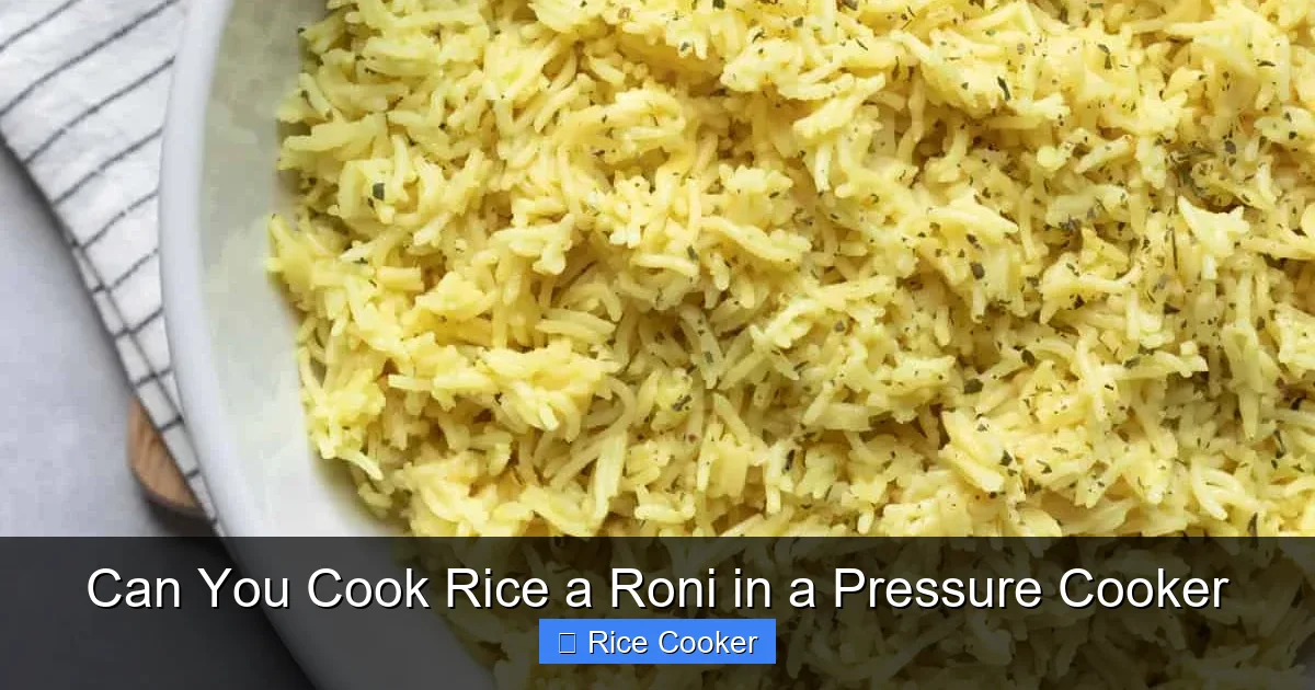 Can You Cook Rice a Roni in a Pressure Cooker