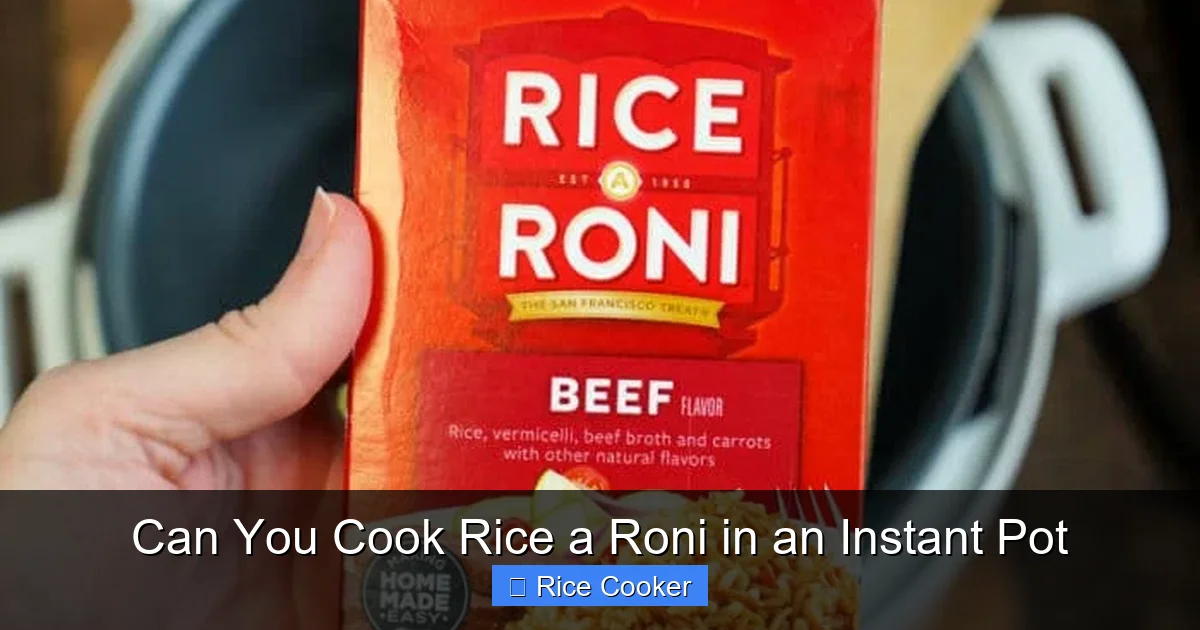 Can You Cook Rice a Roni in an Instant Pot