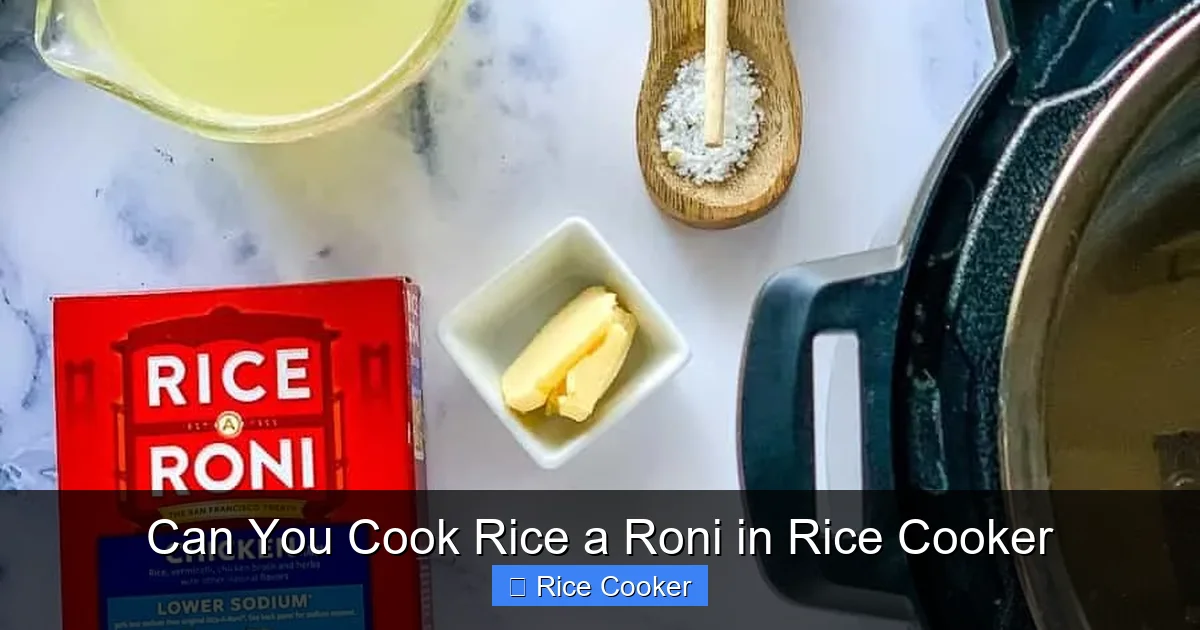 Can You Cook Rice a Roni in Rice Cooker