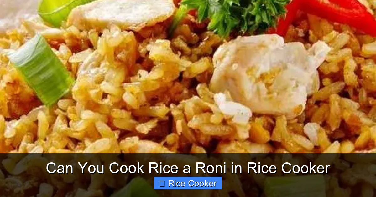 Can You Cook Rice a Roni in Rice Cooker